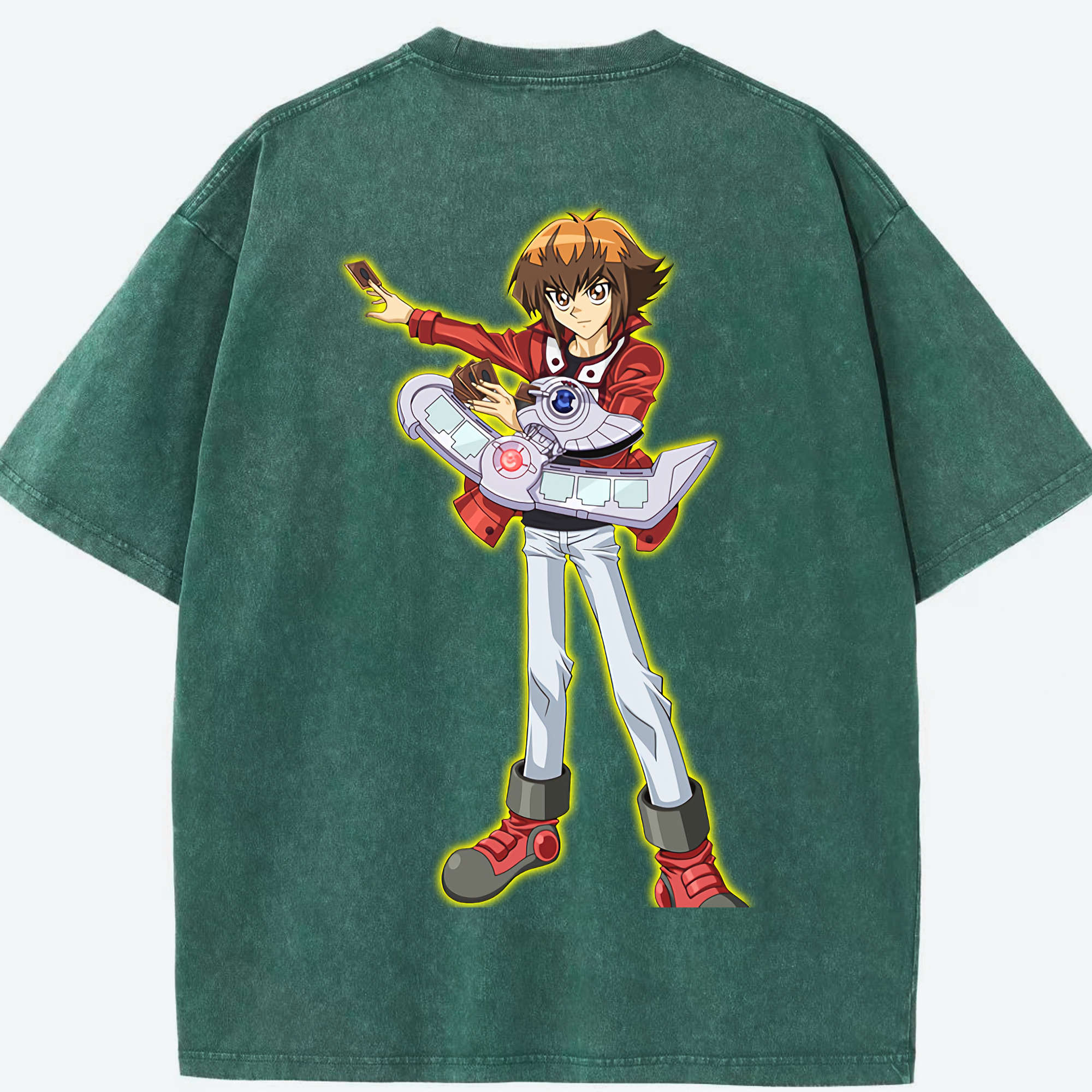（画像用） 遊☆戯☆王 Yu-Gi-Oh! 綿100% ヴィンテージ風 半袖Tシャツ（背面プリント）